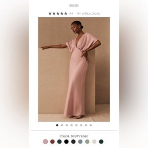 BHLDN Leila Satin Charmeuse Dress